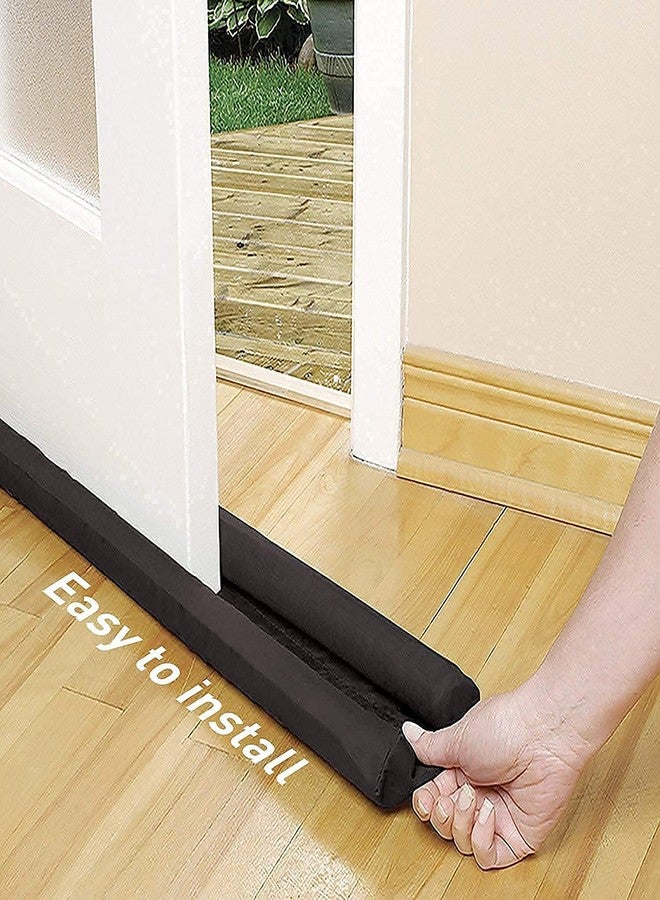 OMAZING KITCHEN Door Bottom Sealing Strip Guard for Home | Door Stoppers | Door Seal | Door Closers | Sound-Proof Reduce Noise Energy Saving Weather Stripping | Waterproof - Brown, 36 inch (Pack 1) - Image 3